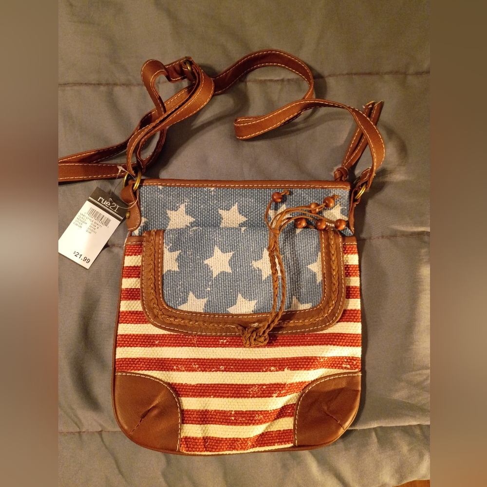 Rue21 Stylish Brown and Blue Shoulder Bag